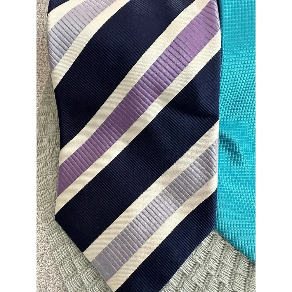 EUC LOT x 4 Neck Ties Blues Family Firenze Boss Robert Talbott Paul Fredrick
